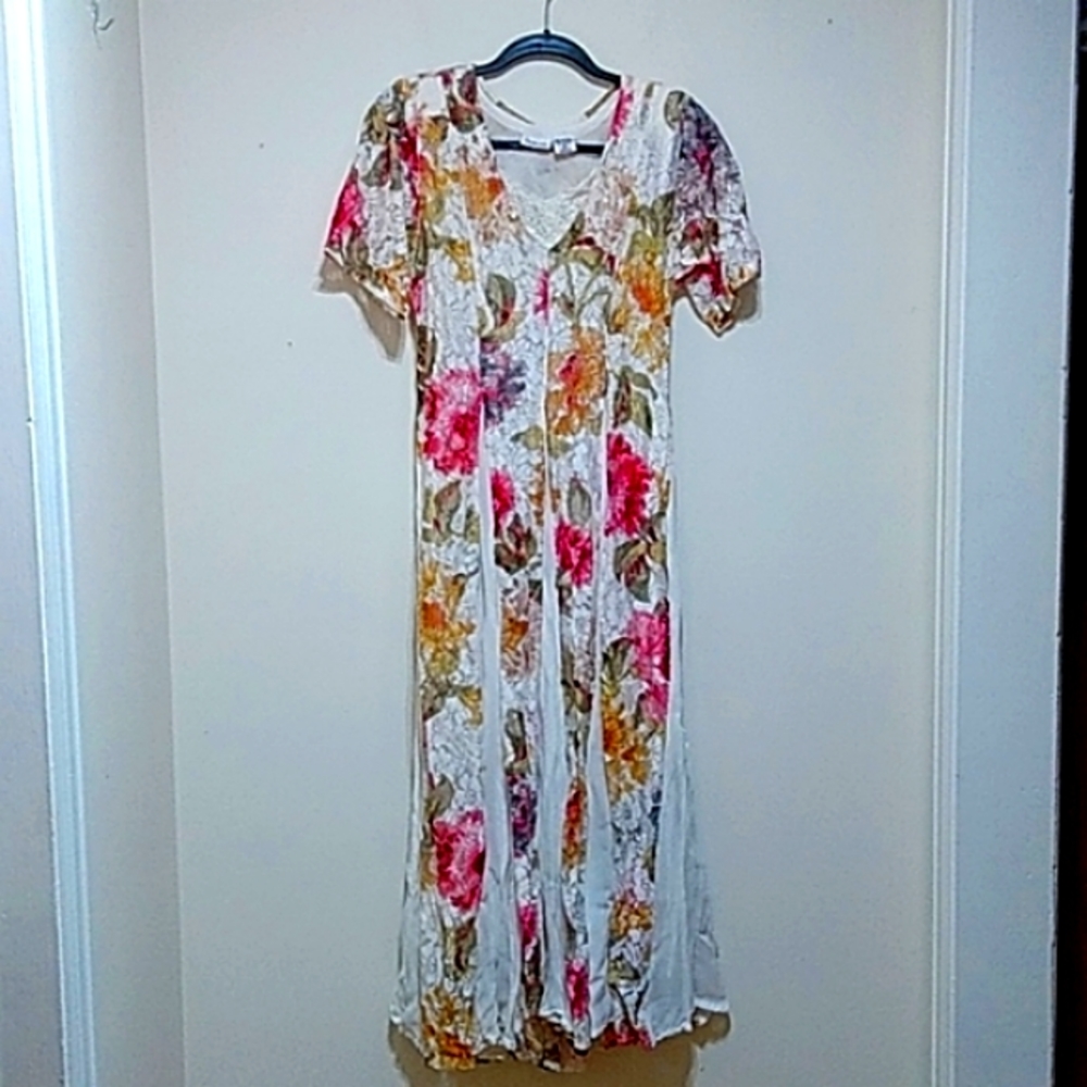 Styleworks Vintage Lace Long Dress